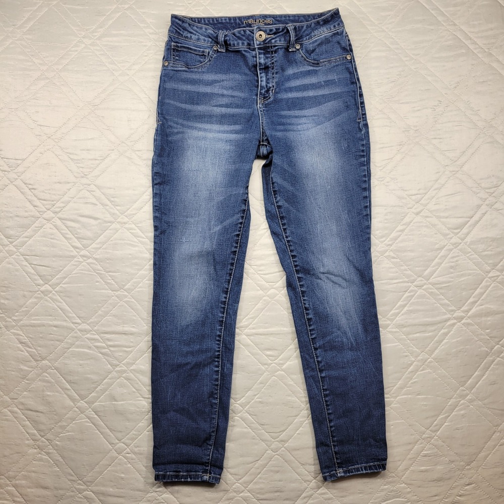 maurices high rise skinny blue jeans size M-R (size 8)